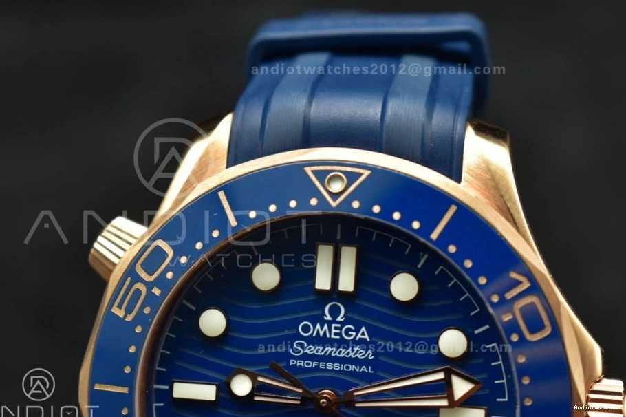 Dial Blue SS 1:1 RG SS Bracelet VSF 300M RelaxedFit Edition Ceramic 1083 On Seamaster Best A Diver Blue 0302